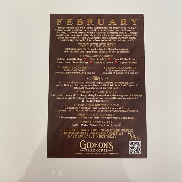 Gideons Bakehouse February 2023 Menu Card, New - Picture 5 of 7